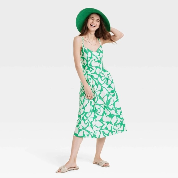 a new day Dresses & Skirts - Women's Strapless Dress - a new day green floral